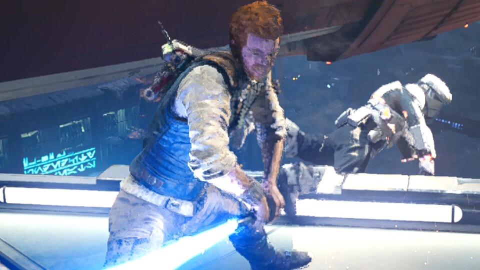 Bei Star Wars Jedi: Survivor geht die Auflösung zum Teil spektakulär weit in den Keller (erkennbar an den starken Bildartefakten), der Titel könnte von der PS5 Pro stark präsentieren.