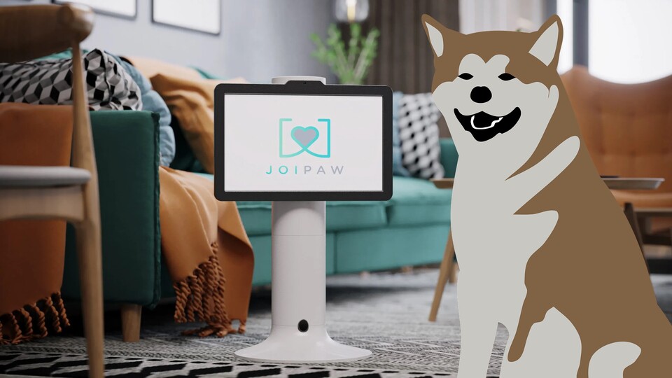 Eine Spielekonsole für Hunde soll Beschäftigung bieten und womöglich sogar kognitive Fähigkeiten verbessern (Bildquelle: joipaw.com).