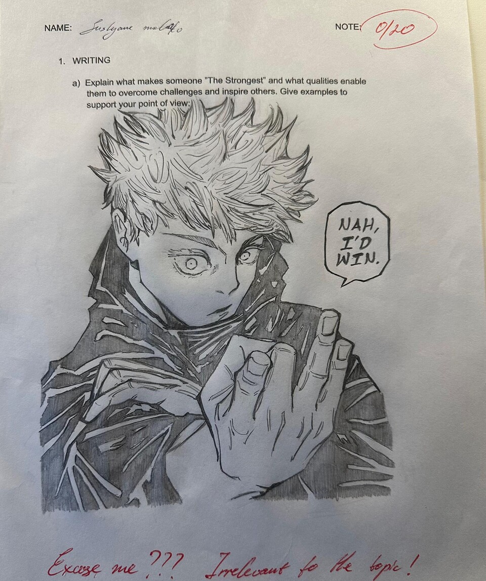 Hier seht ihr die Jujutsu Kaisen-Zeichnung (Bild: tiktok.com@suslyane_moloko_photo7429012909318999301).