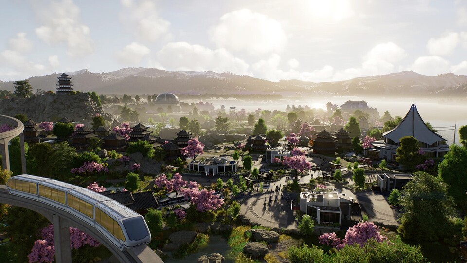 Jurassic World Evolution 3 schickt euch in die verschiedensten hübschen Landschaften auf der ganzen Welt.
