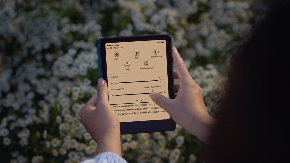 Das Display des Kindle Paperwhite kann ganz nach Belieben eingestellt werden.