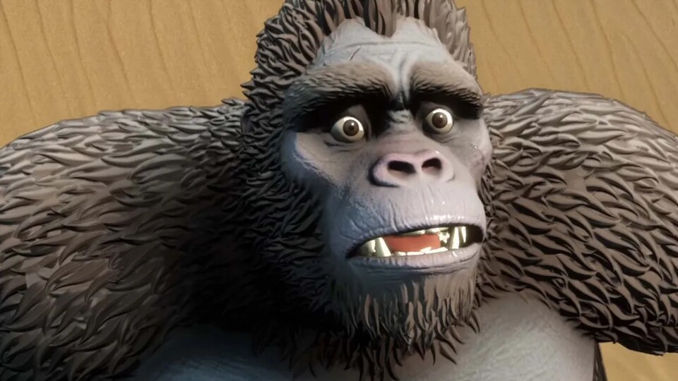 Selbst King Kong ist erschüttert über sein eigenes Spiel.