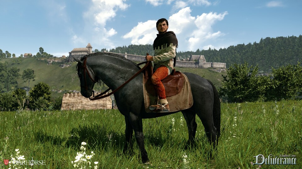 Pferde sind das wichtigste Transportmittel in der offenen Spielwelt (9 km²), Schnellreisepunkte gibt's nur selten.