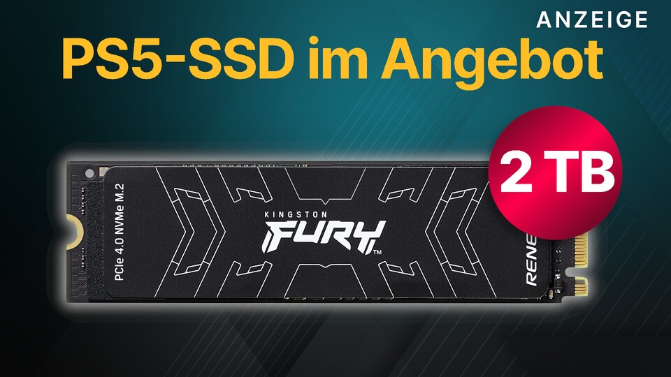 Die Kingston Fury Renegade PS5-SSD bekommt ihr jetzt 48% günstiger im Angebot.