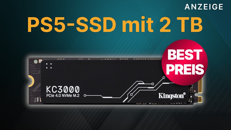 Die NVME SSD Kingston KC3000 mit 2 TB Speicher könnt ihr euch bei Notebooksbilliger gerade sehr günstig sichern.