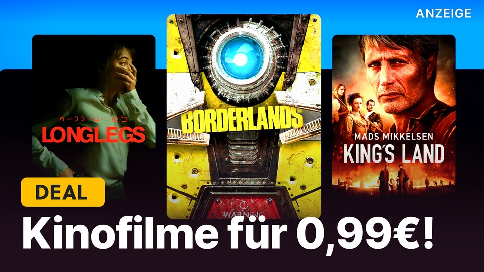 Für nur 0,99€ ist sogar der Borderlands-Film einen Blick wert. Für den Überraschungshit Longlegs mit Nicolas Cage gilt das sowieso.