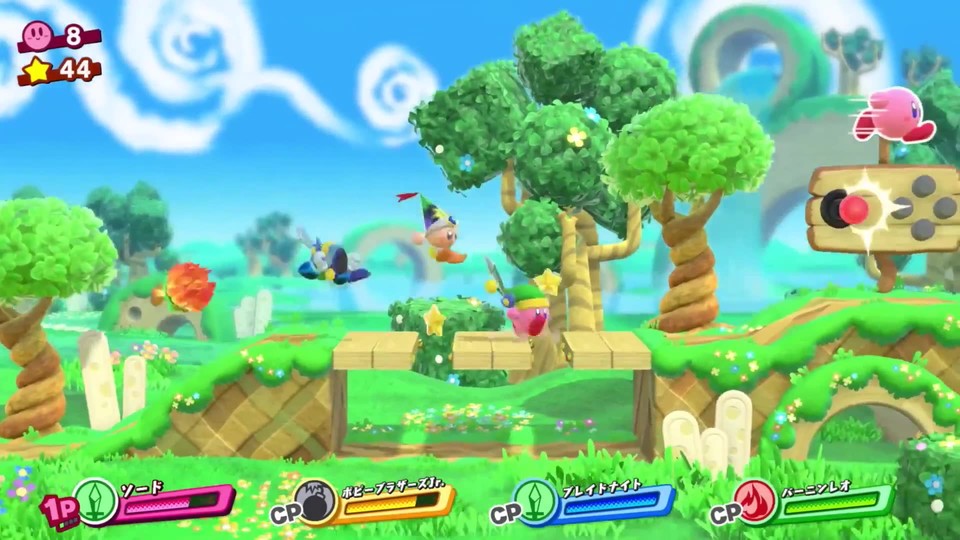 Kirby Star Allies - Gameplay-Trailer zeigt Koop-Spezialattacken, Elemente + Boss-Kämpfe