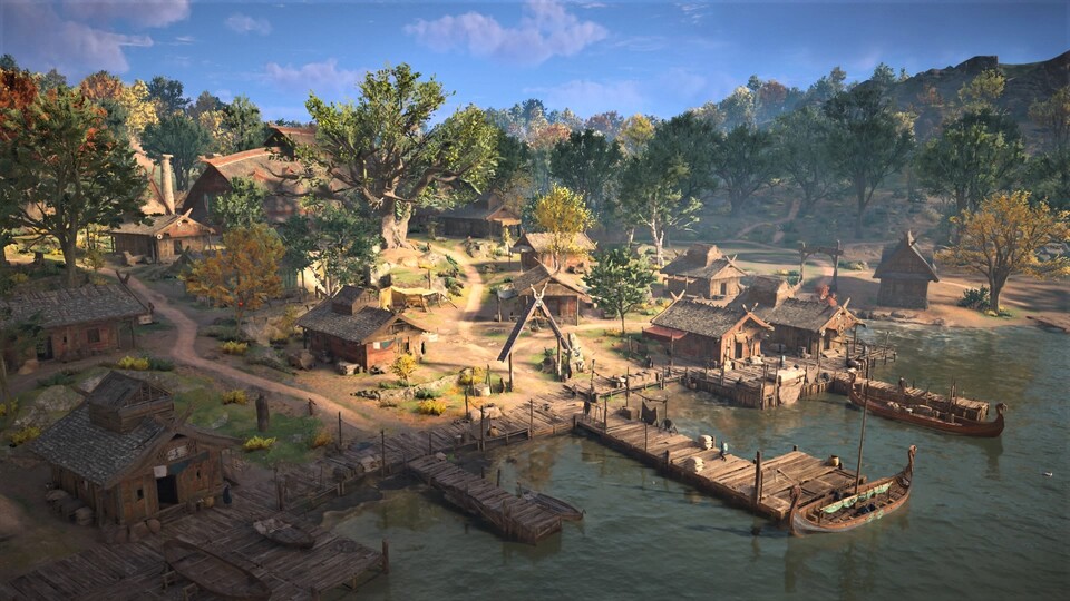 In Valhalla war der Ausbau der Wikingersiedlung ein wichtiger Bestandteil des Gameplays.
