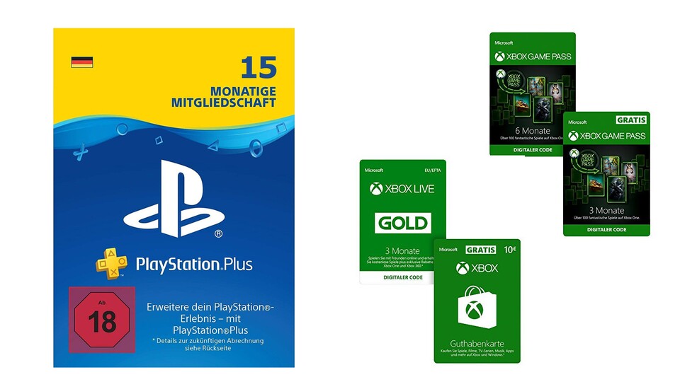 PS Plus, Xbox Game Pass und Xbox Live Gold günstig am Prime Day