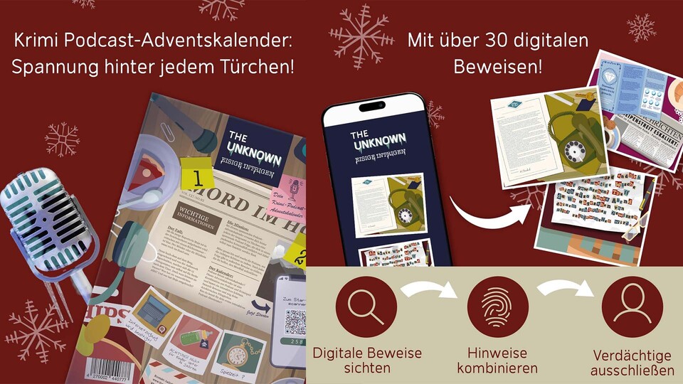 Spannende Escape Room Erlebnisse für jeden Tag? Mit diesem Adventskalender ist es möglich!