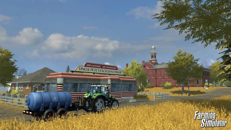 Der Landwirtschafts-Simulator 2013 erhält für die Konsolen neue Karten, z.B. erstmals Bauernhöfe in Nordamerika.