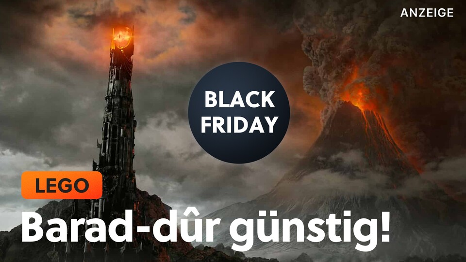 LEGO Icons Barad-dûr im Black-Friday-Angebot bei Amazon: Saurons schwarzer Turm in Mordor mit über 5.000 Teilen!