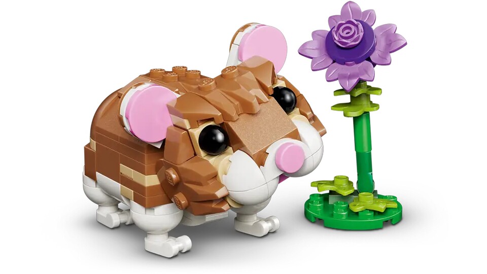 Niedlicher Hamster mit Blume (Quelle: Lego.com)