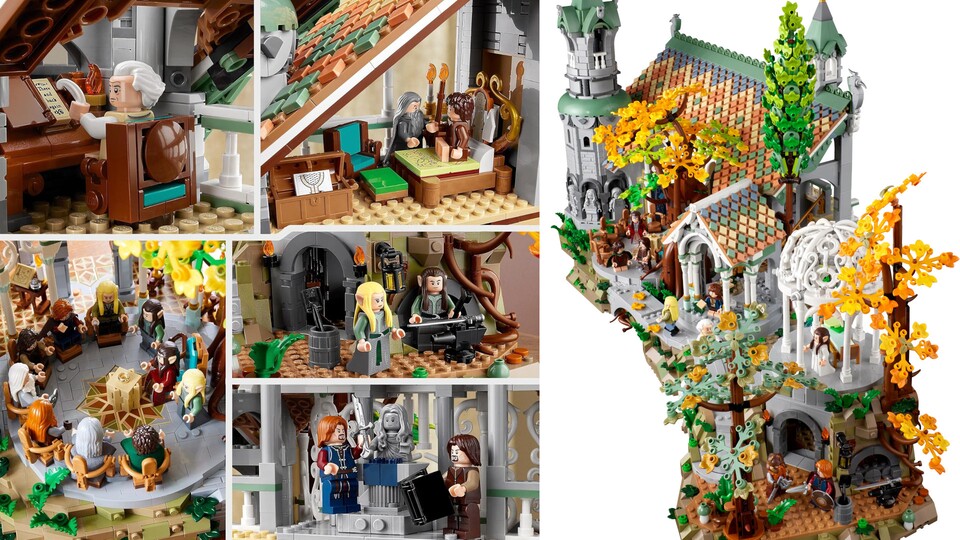 Das LEGO Herr der Ringe Bruchtal Set bietet jede Menge Details, Figuren und Objekte, um die berühmten Szenen originalgetreu nachzustellen.