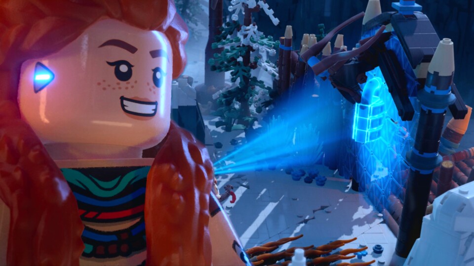 Was steckt hinter diesen blauen Toren in LEGO Horizon Adventures?