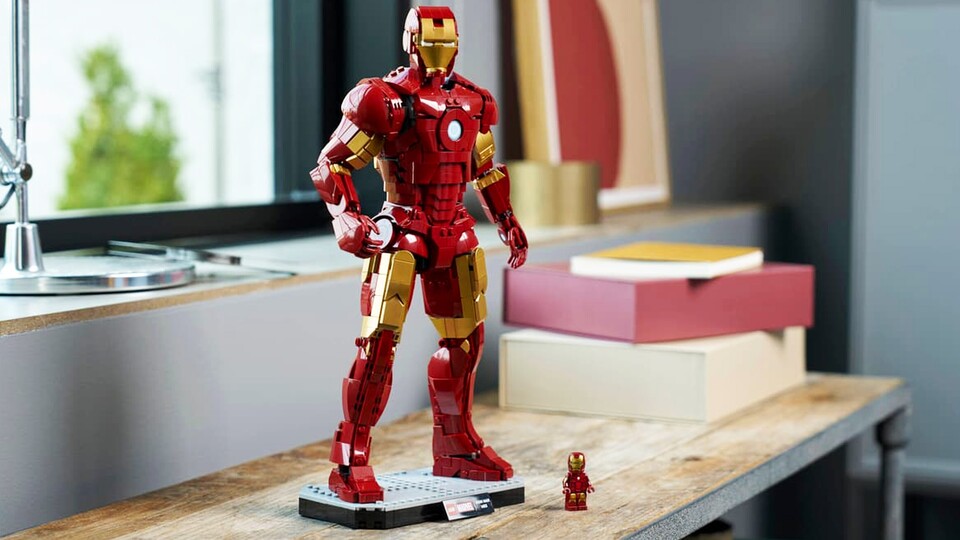 Bei so einem Größenunterschied zur Minifigur könnte der große Iron Man gleich in Pacific Rim mitspielen.