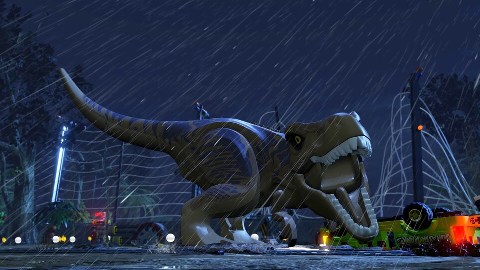 Den wütenden T-Rex lenken wir mit einer selbstgebastelten Knochen-Attrappe ab.