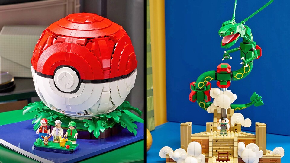 Im LEGO Pokéball versteckt sich eine ikonische Szene. Das Rayquaza-Modell auch richtig episch.