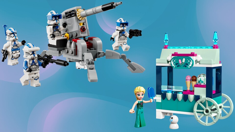 Im LEGO-Sale finden sich Sets zu vielen bekannten Marken. Neben Star Wars ist auch Disneys Eiskönigin dabei.