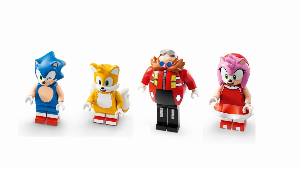 So sehen zum Beispiel die besonderen Kopfformen der Sonic-Minifiguren aus.