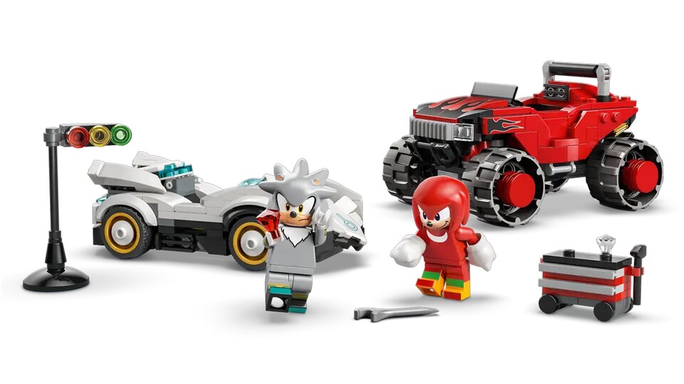 Silvers Auto vs. Knuckles Monstertruck (Quelle: Lego.com)
