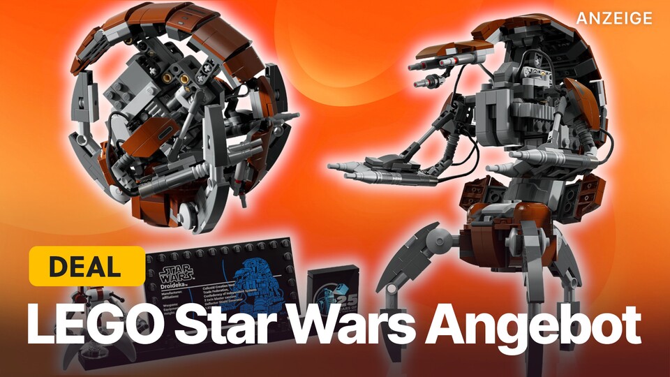 Mit dem LEGO Star Wars Droideka könnt ihr euch eine der besten Figuren, die Episode 1 ins Universum eingeführt hat, fürs Wohnzimmer sichern.