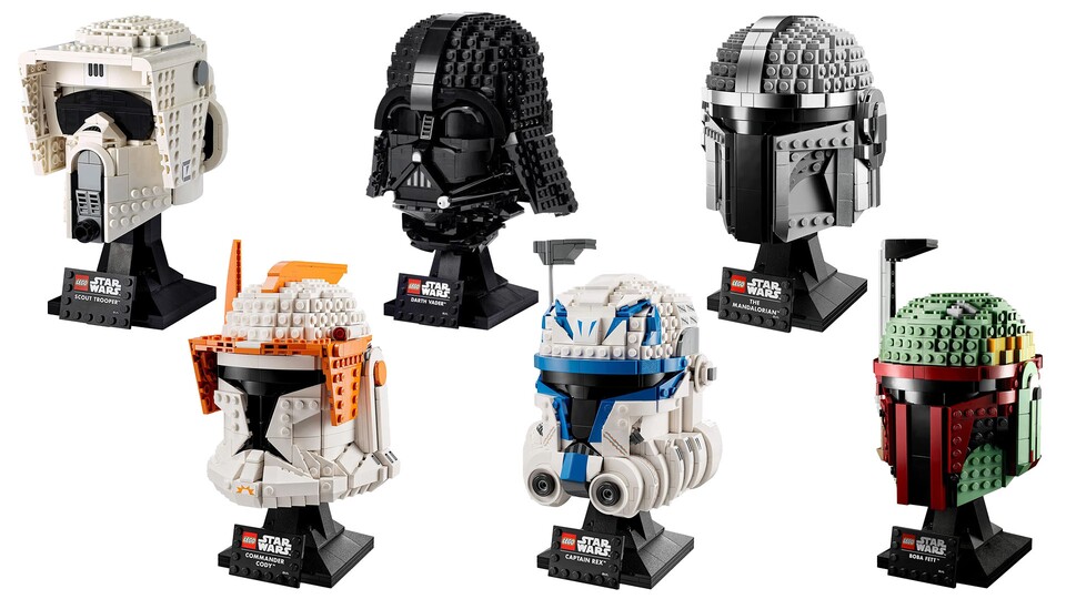 Diese schönen LEGO Star Wars Helme könnten bald euer Wohnzimmer verschönern.