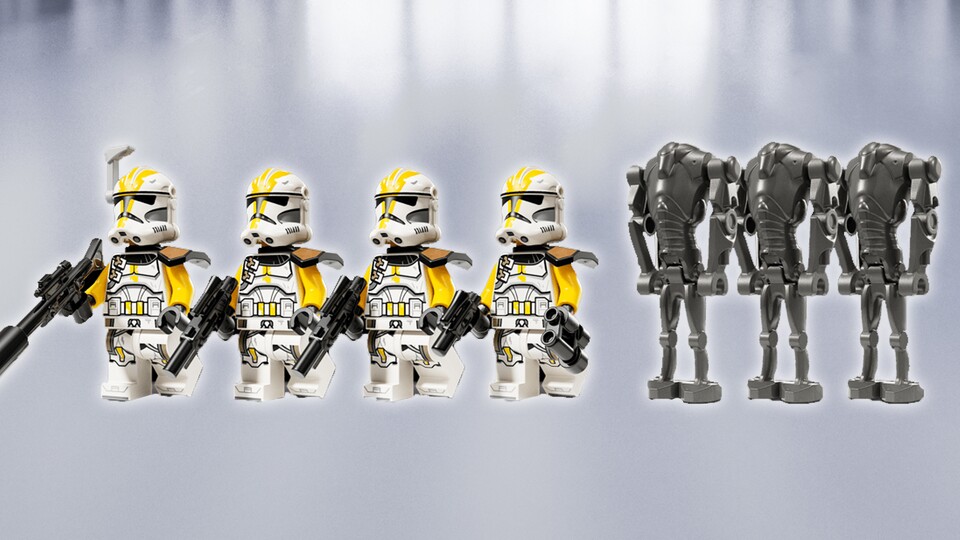 Beim 327. Sternenkorps Battle-Pack bekommt man vier Klontruppen und drei Superkampfdroiden – ein stabiler Start.
