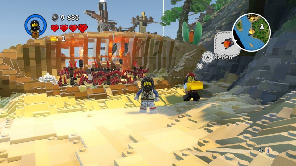 Lego Worlds sieht auch auf der Switch schick aus, von der fehlenden Kantenglättung mal abgesehen.
