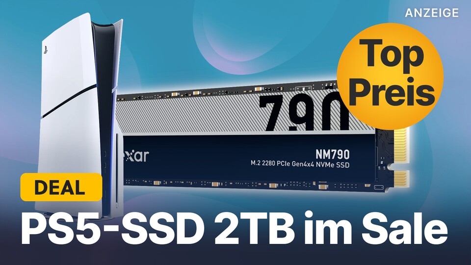 Gerade könnt ihr euch eine schnelle PS5-SSD mit 2TB Speicherplatz günstig wie schon lange nicht mehr im Angebot schnappen.