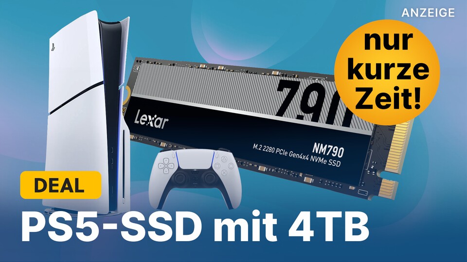 Bei Mindfactory gibts gerade die schnelle Lexar NM790 PS5-SSD mit 4TB günstig. Das Angebot ist aber auf 200 Exemplare beschränkt.