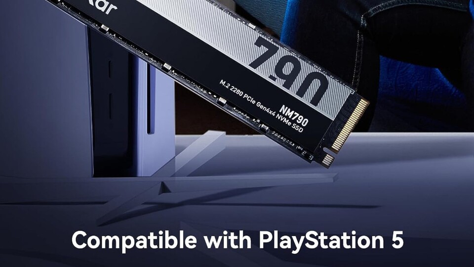 Die Lexar NM790 NVMe SSD ist sehr gut für die PS5 geeignet, über einen Heatsink verfügt sie allerdings nicht.