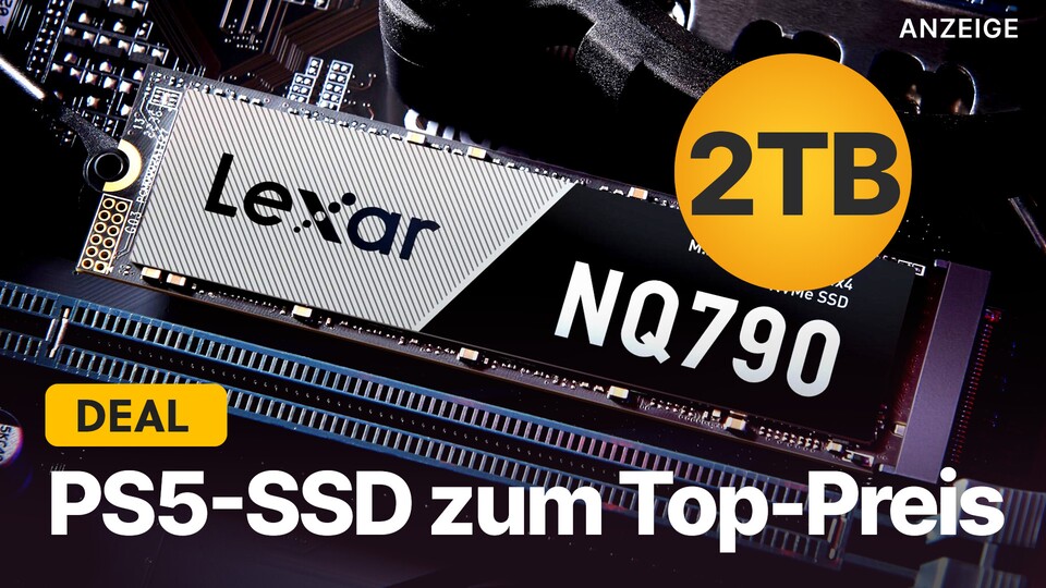 Für kurze Zeit könnt ihr euch die schnelle PS5-SSD Lexar NQ790 jetzt zum Schnäppchenpreis im Sonderangebot sichern.