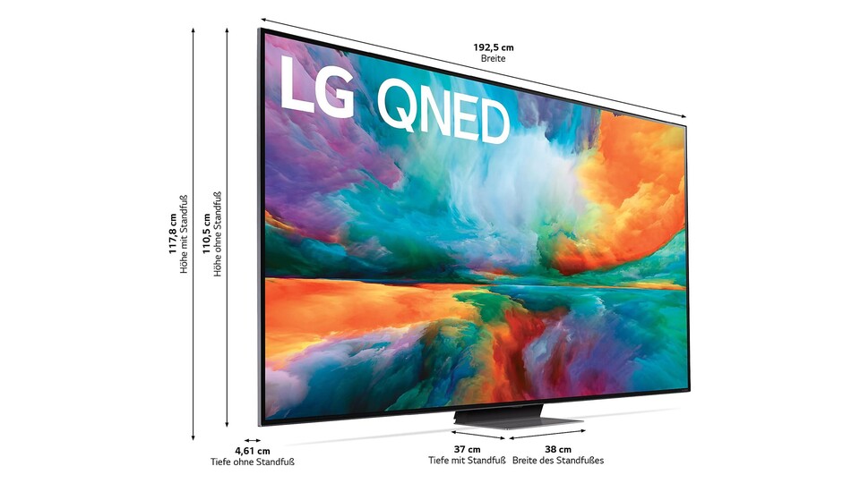 Der LG QNED816RE ist ein schlanker 4K-Fernseher, der sich auch gut an die Wand hängen lässt. Seine 86 Zoll brauchen aber natürlich trotzdem eine Menge Platz.