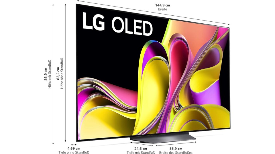 Die Bildqualität des LG OLED B39 ist hoch und über die Größe kann man sich ebenfalls nicht beklagen.