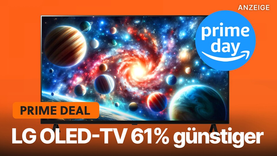 Zum Start des Amazon Prime Day 2025 könnt ihr euch einen LG OLED 4K-Fernseher mit 55 Zoll zum Top-Preis schnappen.