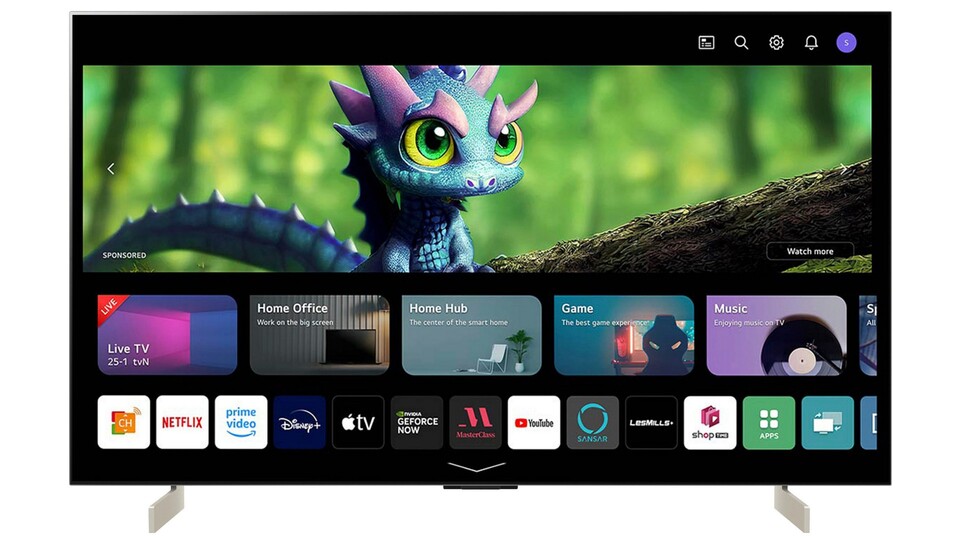 Neben einer hohen Bildqualität und toller Gaming-Performance bietet der LG OLED C29 auch einen guten App-Support.