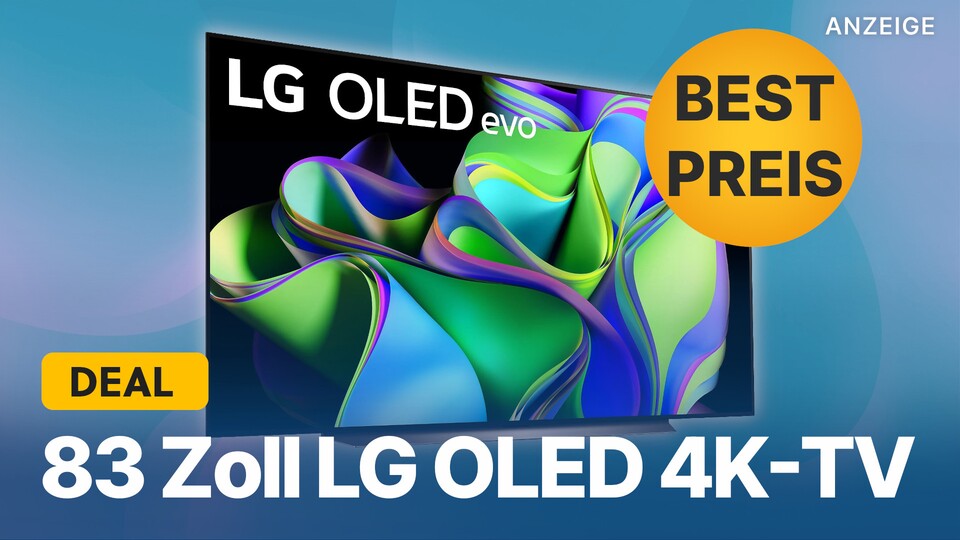 Den beeindruckende 83 Zoll großen OLED-Fernseher LG C31 gibts nur noch bis morgen mit 4500€ Rabatt im Vergleich zur UVP.