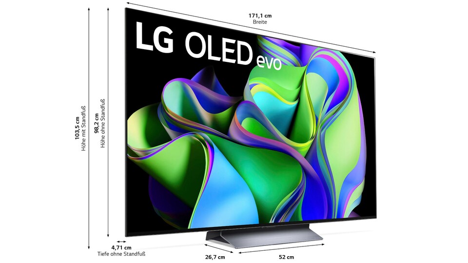 Der LG OLED C37 mit 77 Zoll wird sowohl beim Gaming als auch beim Filmeschauen all eure Ansprüche erfüllen, sofern ihr den Platz für den riesigen 4K-Fernseher habt.