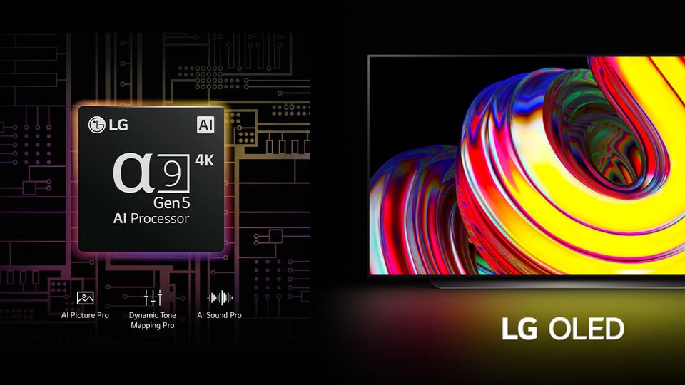 Der LG OLED CS6 verfügt nicht nur über ein hochwertiges OLED-Display, sondern auch über einen starken Bildprozessor.