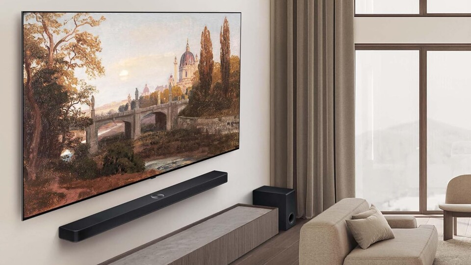 Der LG OLED B5 macht sich durch seine schlanke Form auch gut an der Wand.