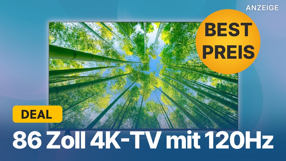 Bei Amazon gibts jetzt einen 86 Zoll großen 4K-Fernseher günstig wie nie im Angebot.