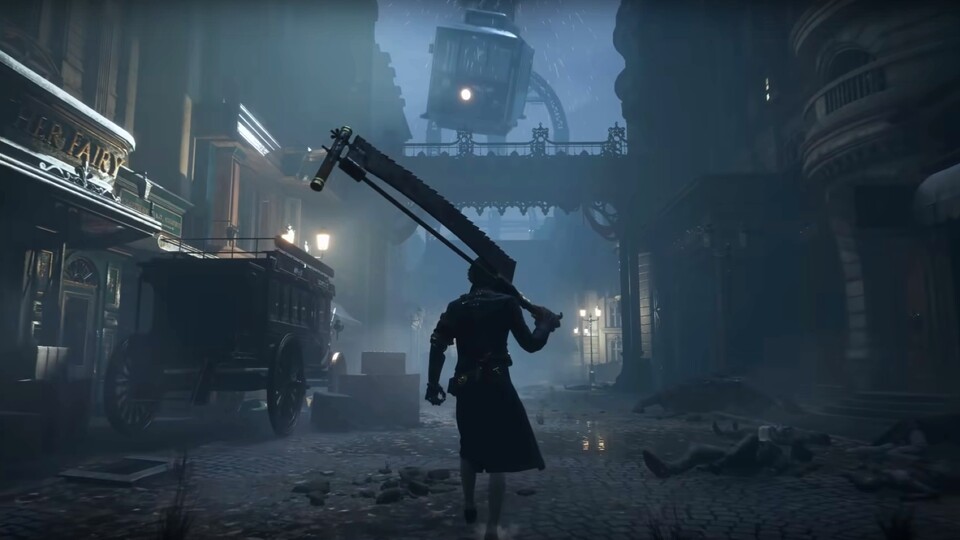 Hier sehen wir eine Waffen-Variation, die stark an Bloodborne erinnert.