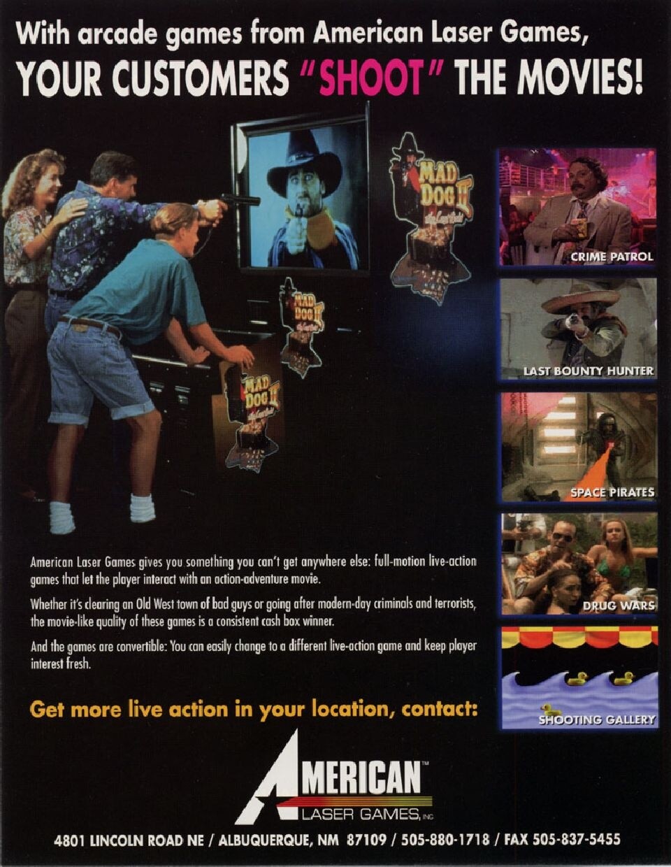Ob Krimi, Western oder Science Fiction: American Laser Games bringt ein paar Jahre lang trashige Full Motion Videos in die Spielhalle und auf frühe CD-Konsolen. 
