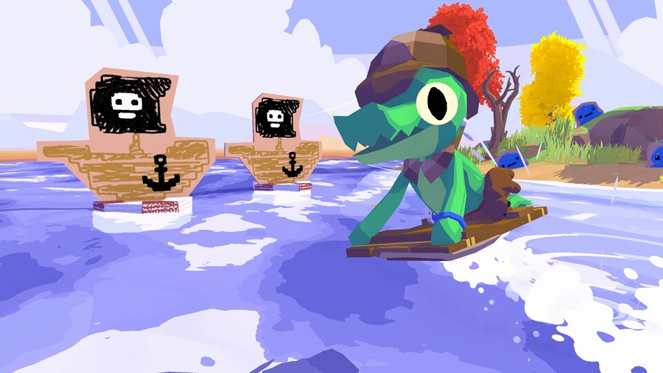 In Lil Gator Game erlebt ihr als kleiner Alligator Abenteuer in einer bunten Welt.