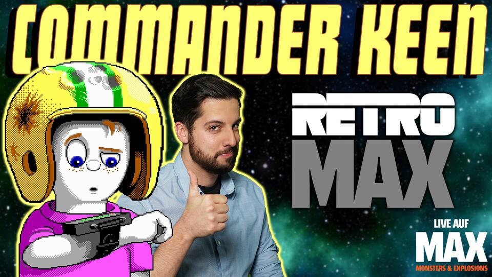 Ob Michi in drei Stunden durch die gesamte Saga von Commander Keen kommt? Ab 19 Uhr versucht er's auf MAX!