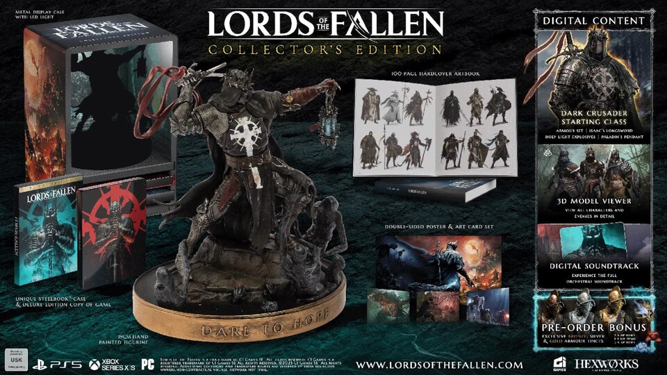 Die Lord of the Fallen Collectors Edition glänzt vor allem durch die 19 cm hohe Statue.