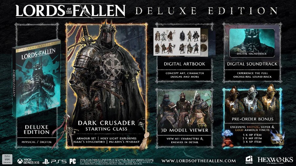 Die Deluxe Edition von Lord of the Fallen liefert einige digitale Zusatzinhalte.