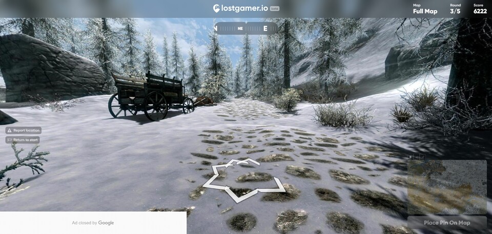 Kennt ihr diesen Weg auf einer verschneiten Landschaft mit einer Kutsche im Hintergrund? (Bild: Lostgamer.io)