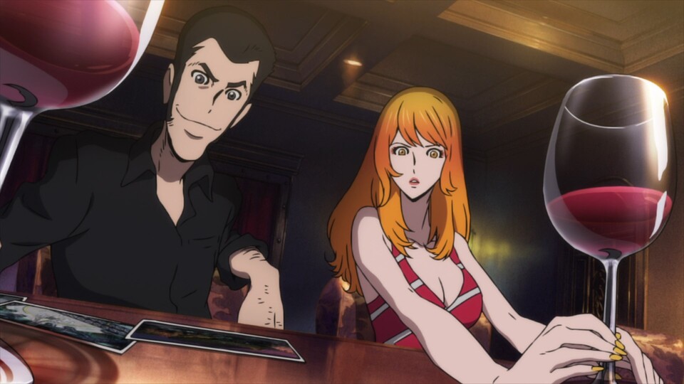 Gute Drinks und seine verführerische Teamkollegin Fujiko Mine gehören für Lupin zum gescheiten Diebesleben dazu.